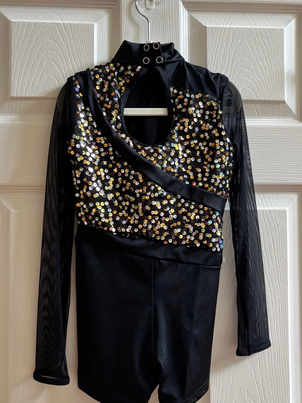 Weissman Black Sequined Dance Costume